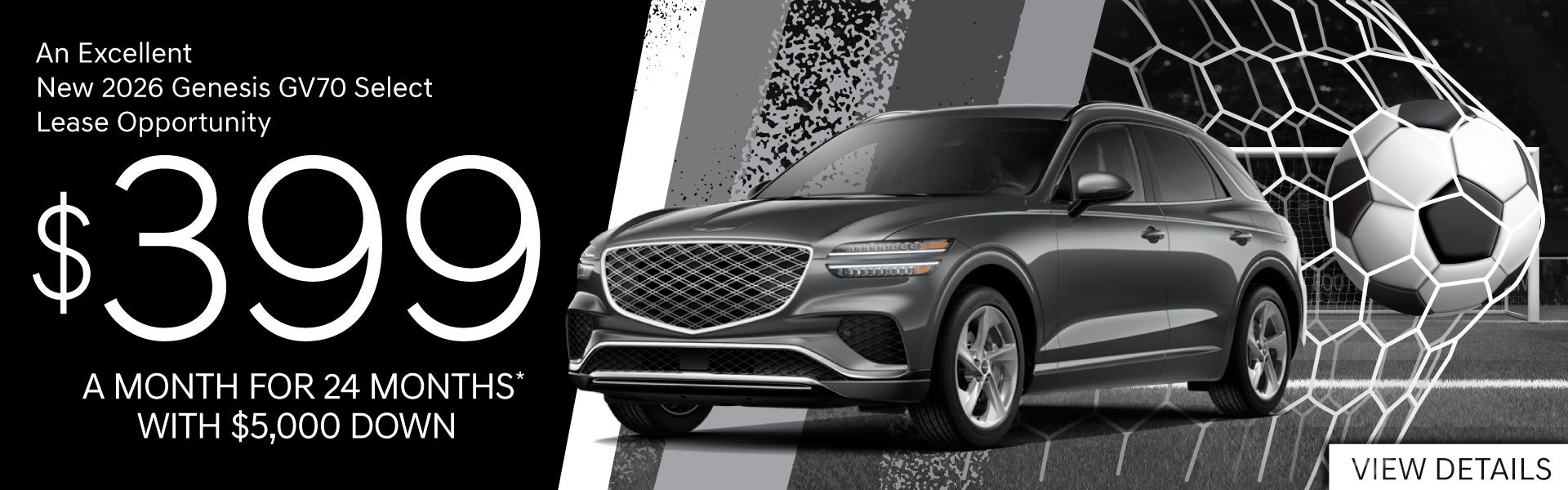 New 2026 Genesis GV70 Select 	Lease for $399 A MONTH FOR 24 