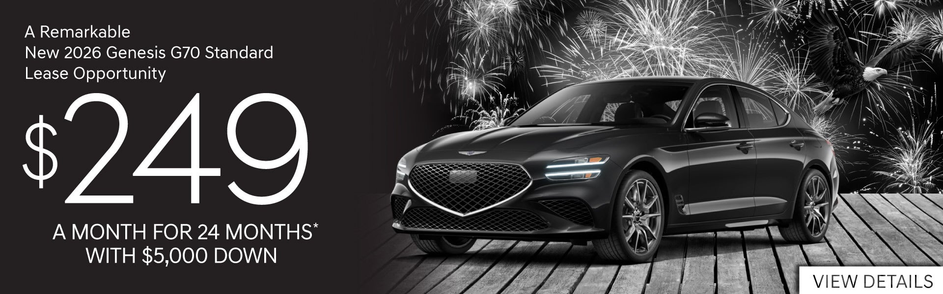 NEW 2026 Genesis G70 Standard	Lease for $249 A MONTH FOR 24 