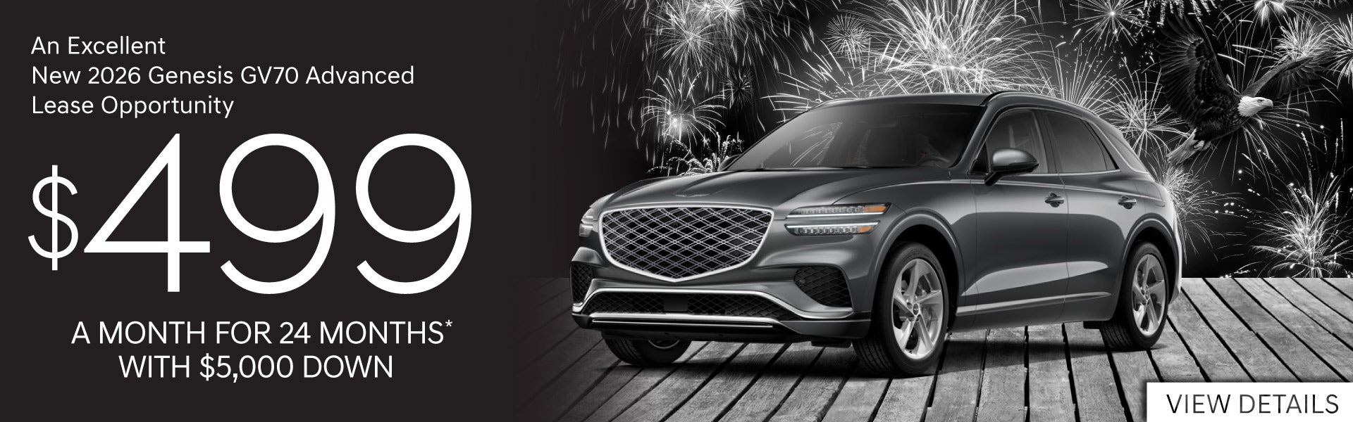 NEW 2026 Genesis GV70 Advanced	Lease for $499 A MONTH FOR 24