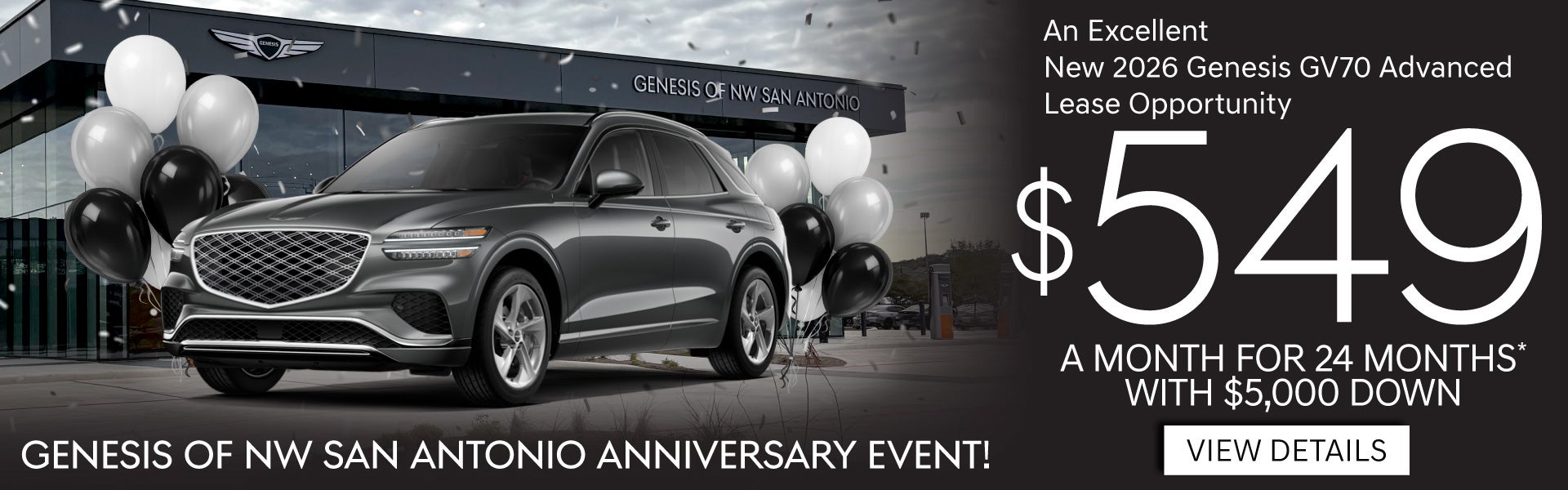NEW 2026 Genesis GV70 Advanced	LEASE FOR $549 A MONTH FOR 24