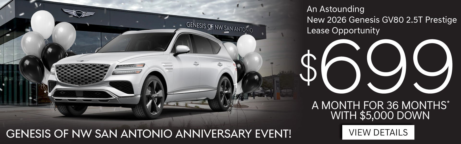 NEW 2026 Genesis GV80 2.5T Prestige	LEASE FOR $699 A MONTH F