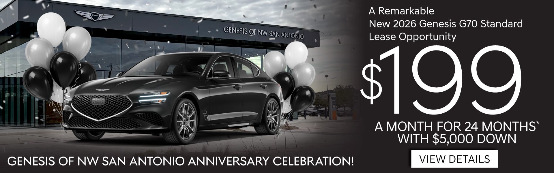 NEW 2026 Genesis G70 Standard	LEASE FOR $199 A MONTH FOR 24 