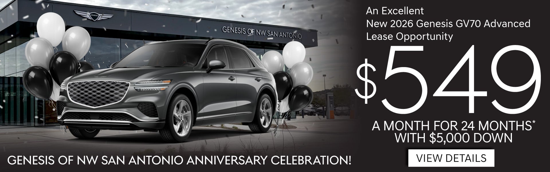 NEW 2026 Genesis GV70 Advanced	LEASE FOR $549 A MONTH FOR 24