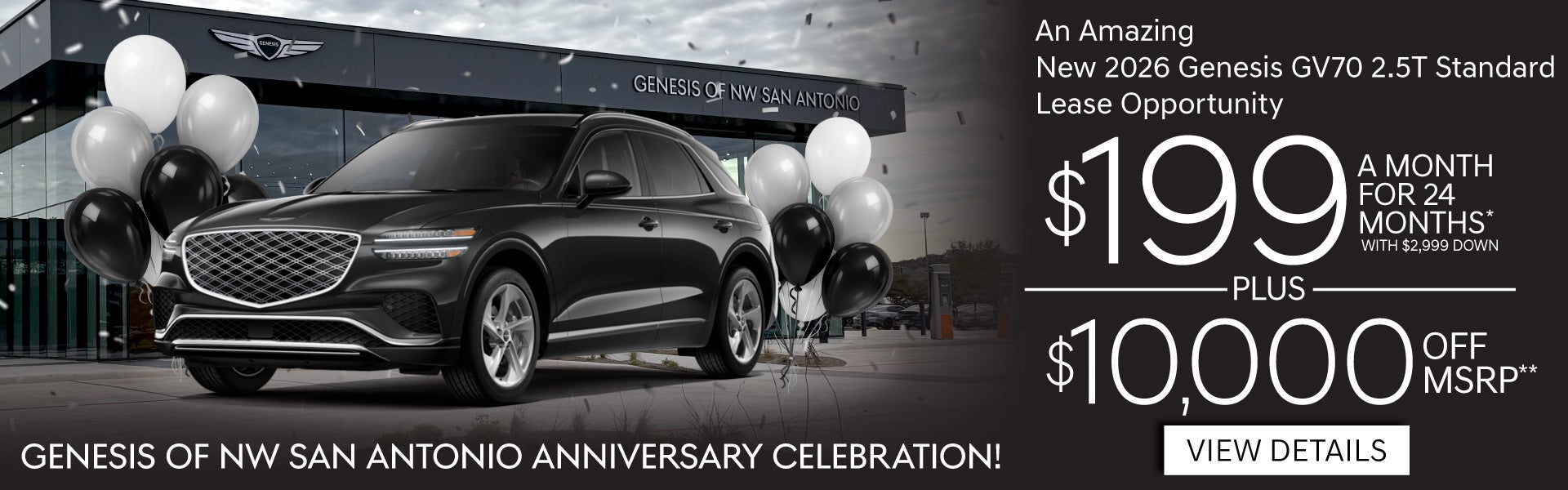 NEW 2026 Genesis GV70 2.5T Standard	"LEASE FOR $199 A MONTH 