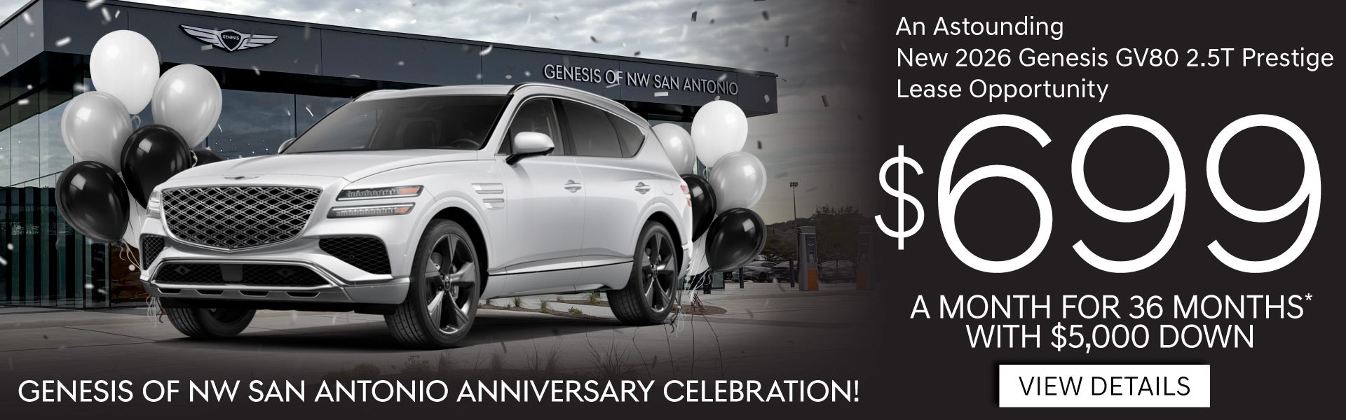 NEW 2026 Genesis GV80 2.5T Prestige	LEASE FOR $699 A MONTH F