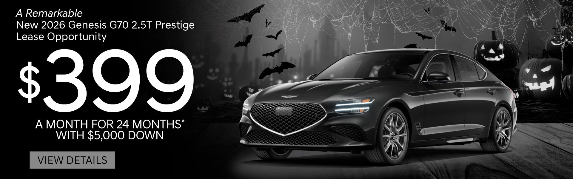 NEW 2026 Genesis G70 2.5T Prestige LEASE FOR $399 A MONTH F